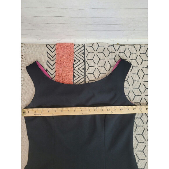 KAY UNGER NEW YORK SLIT HEM DETAIL DRESS IN BLACK, SZ 8 - Picture 10 of 12